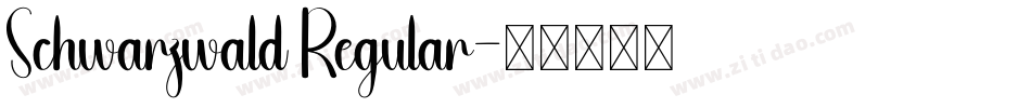 Schwarzwald Regular字体转换